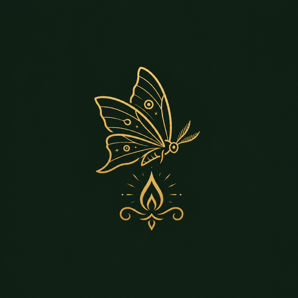 The Quiet Archives moth emblem